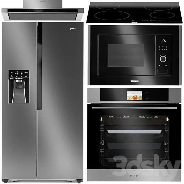Gorenje kitchen appliances set 3 3D Model