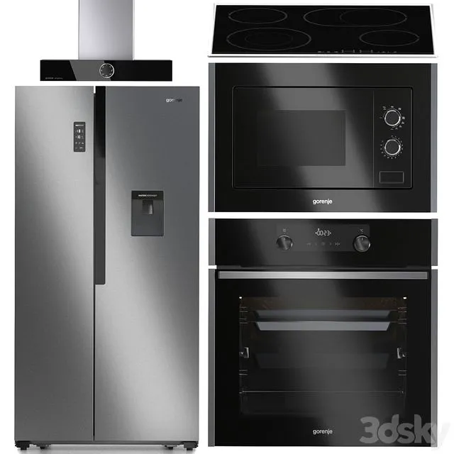 Gorenje kitchen appliances set 4 3D Model