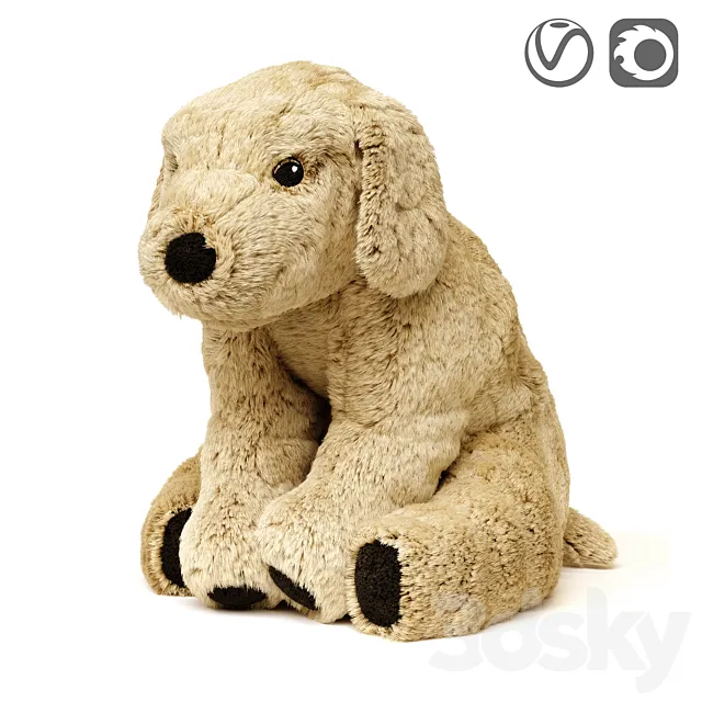 GOSIG GOLDEN Soft toy dog golden retriever 3D Model