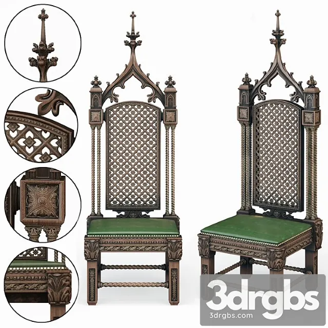 Gothic chair 2 3D Model Free