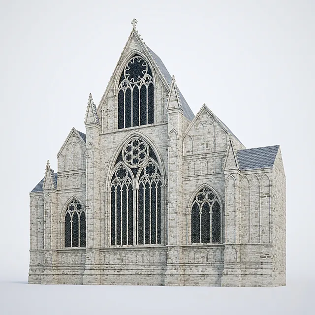 Gothic facade 3D Model