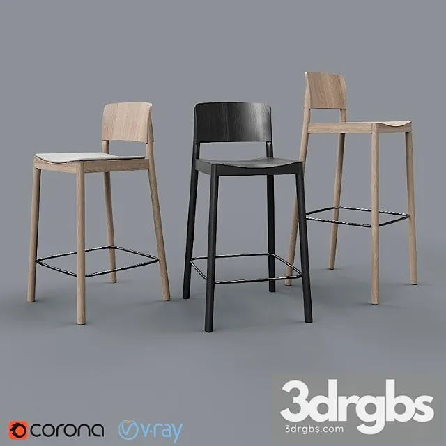 Grace barstool by swedese 2 3D Model Free