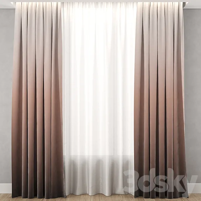 Gradient curtains 1 3DModel