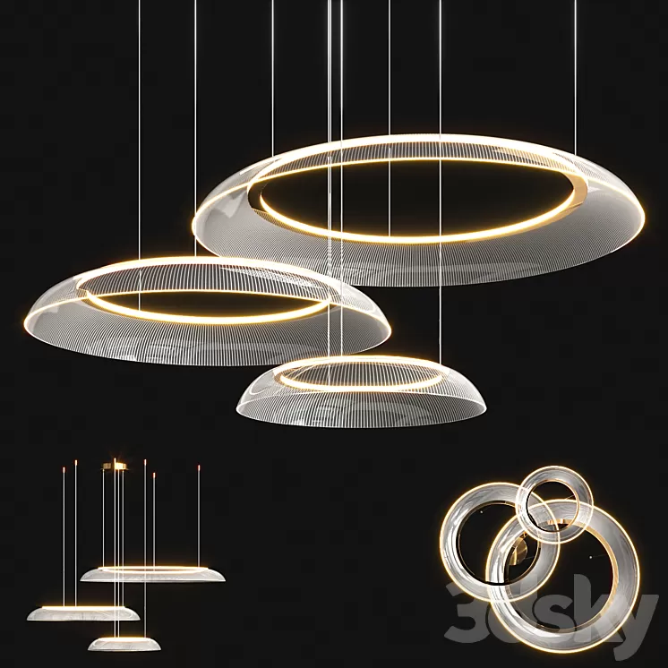 Graduated Circle Chandelier 3D Model Free