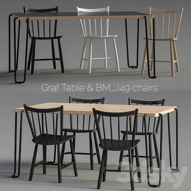 Graf Table & BM J49 3D Model
