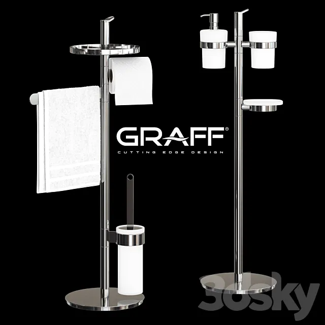 Graff set for bath SENTO Series standing accessories 3D Model