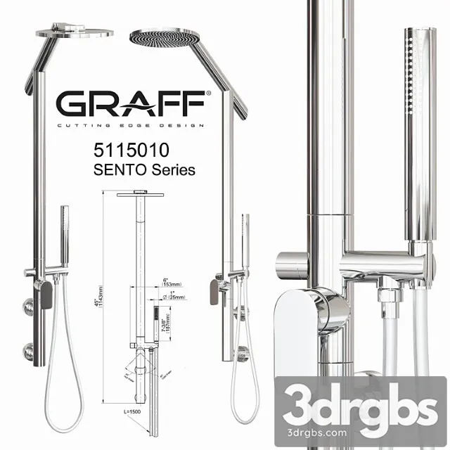 Graff Shower Set 5115010 Sento Series 3D Model Free
