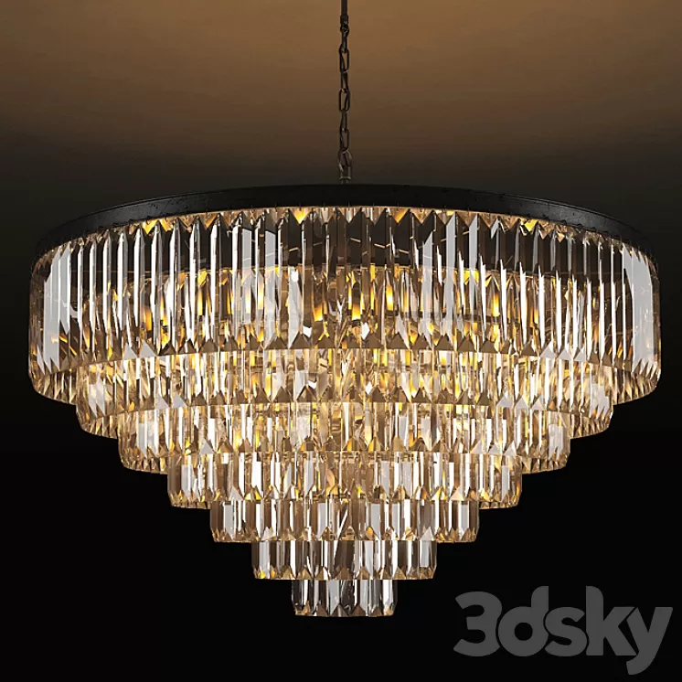 GRAMERCY HOME - ADAMANT 7 RING CHANDELIER CH015-33-ABG 3D Model