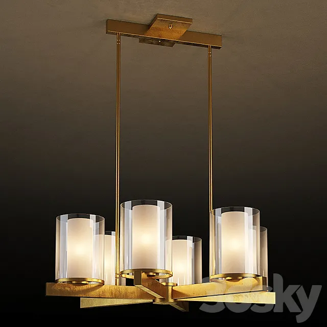 GRAMERCY HOME - CANDLESTICK CHANDELIER CH042-6-BRS 3D Model