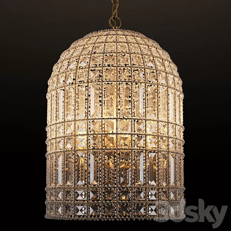 GRAMERCY HOME - Dominique Medium Chandelier CH064-4-VBN 3D Model