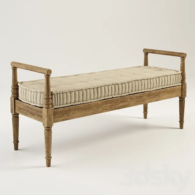 GRAMERCY HOME - DUDLEY BENCH 801.002 3DModel