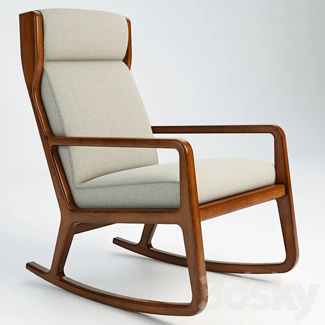 GRAMERCY HOME - HARTWELL ROCKING CHAIR 602.007-F05 3D Model