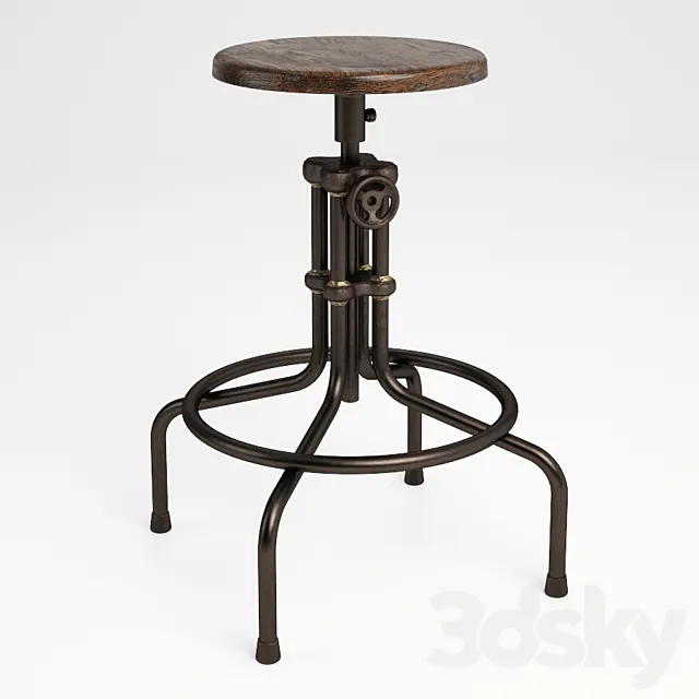 GRAMERCY HOME - ISAAC COUNTER HIGH STOOL 445.002C 3D Model