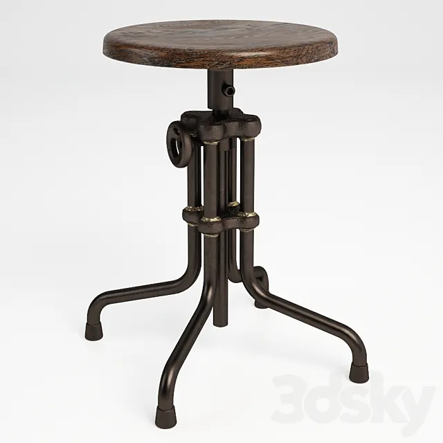GRAMERCY HOME - ISAAC COUNTER LOW STOOL 445.002B 3D Model