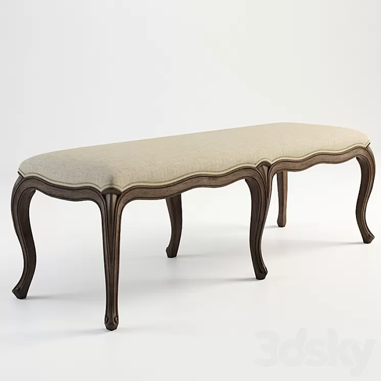 GRAMERCY HOME - Sheldon Bench 801.004-2N7 3D Model