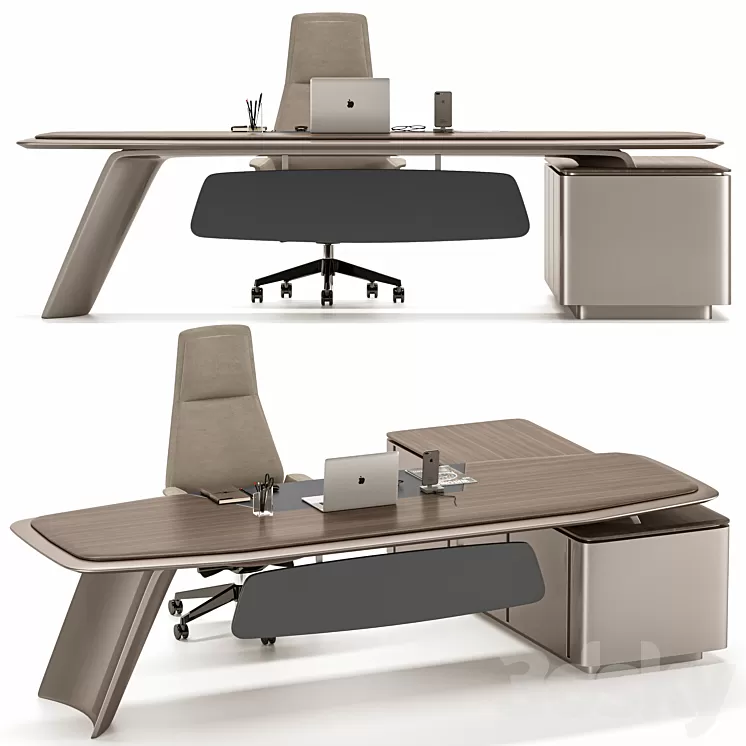 Gramy Executive Desk MG011 3D Model Free
