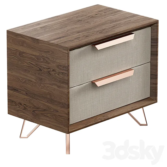 Grand 2 drawer nightstand 3DModel