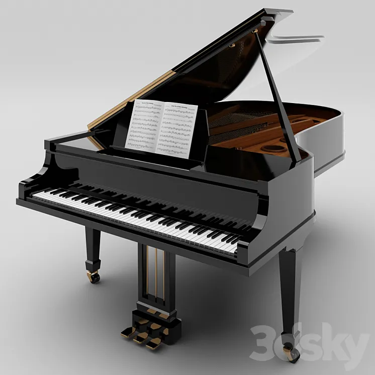 Grand Piano 3D Model Free Download