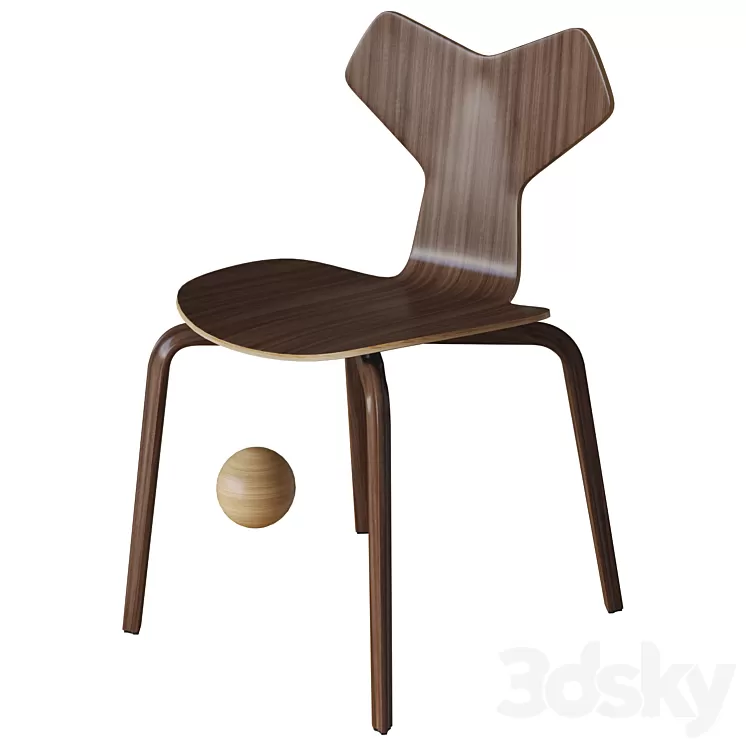 grand prix chair 02 by fritz hansen 3D Model
