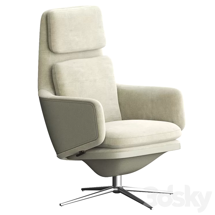 GRAND RELAX Fabric armchair By Vitra