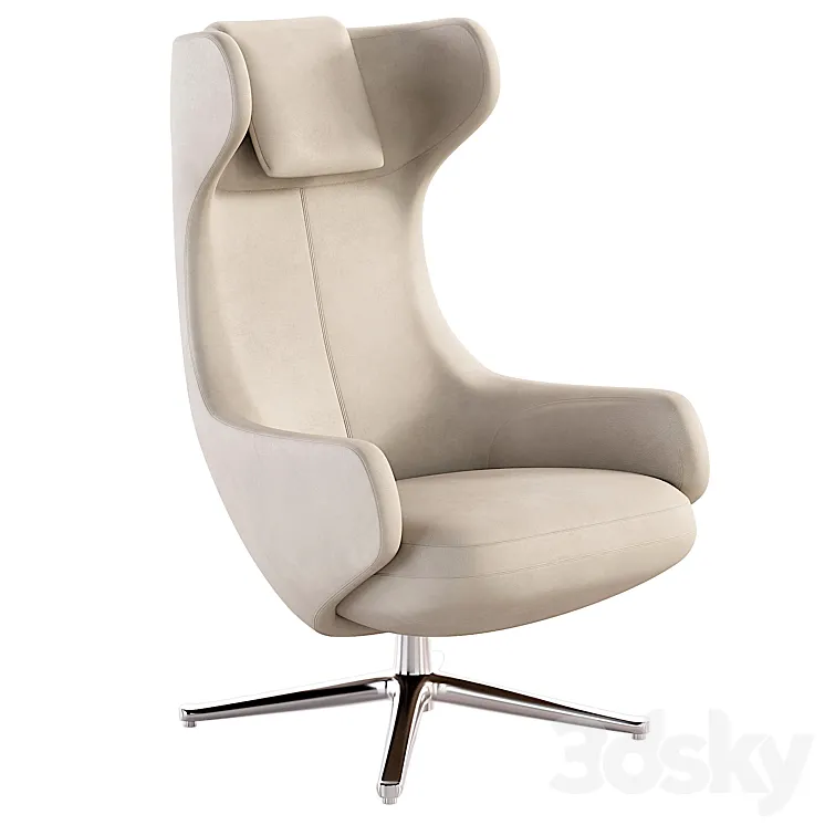 Grand Repos & Ottoman Armchair 3D Model Free