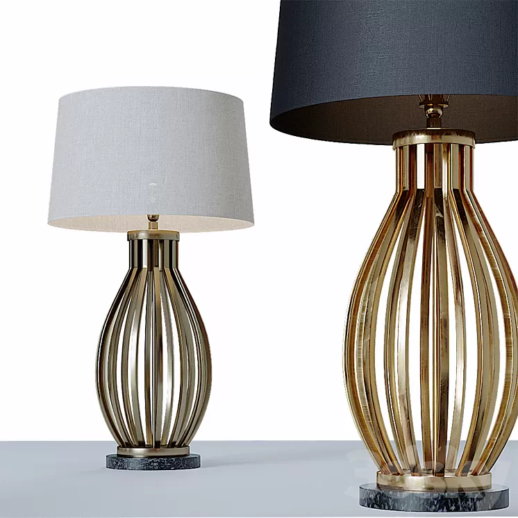 Grand Scale Architectural Vase Form Buffet Lamp 3D Model
