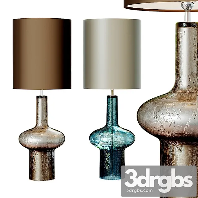 Grand Sculptural Studio Art Glass Buffet Lamp 2 3D Model Free