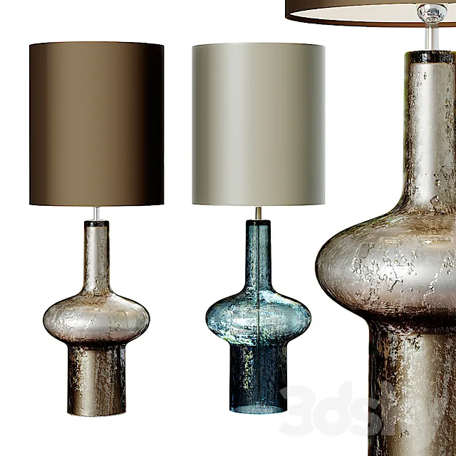 Grand Sculptural Studio Art Glass Buffet Lamp.2 3DModel