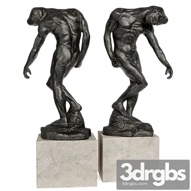 Grande Ombre Auguste Rodin Sculpture 3D Model Free