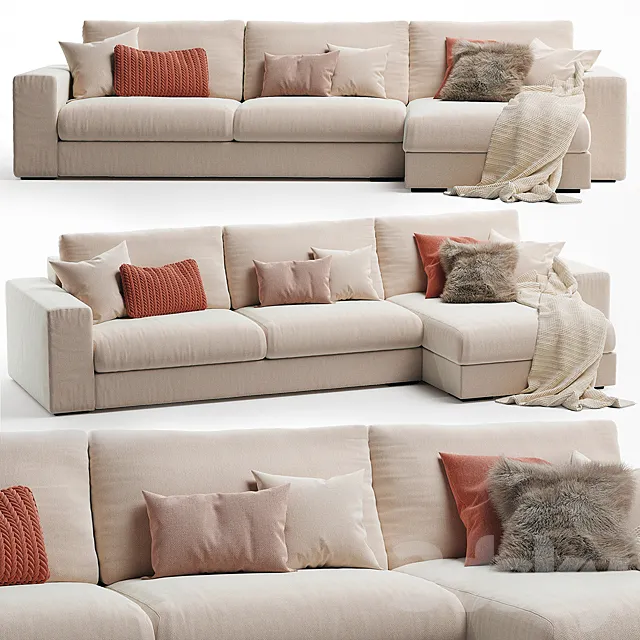 Grande plain sofa 3DModel