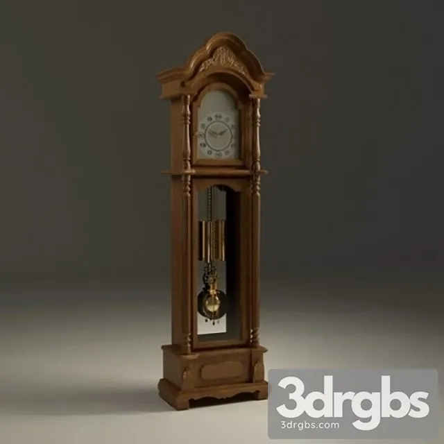 Grandfathe Clock 02 3D Model Free