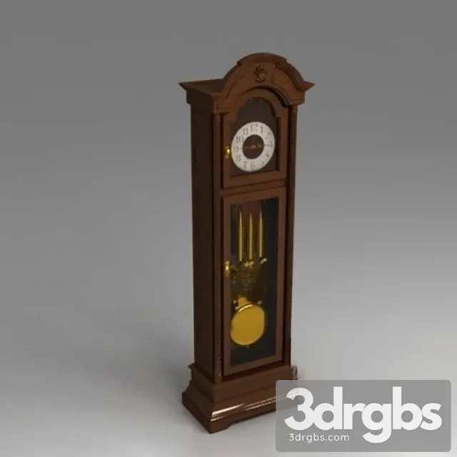 Grandfathe Clock 3D Model Free