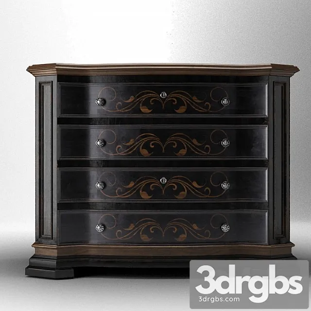Grandover 2 drawer chest 2 3D Model Free