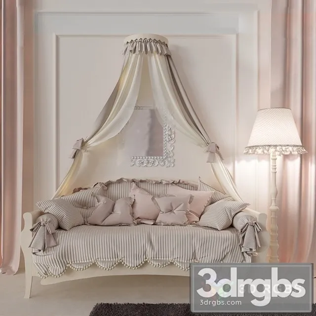 Granducatocasa Camerette Mariposa ORC54 Bed 3D Model Free