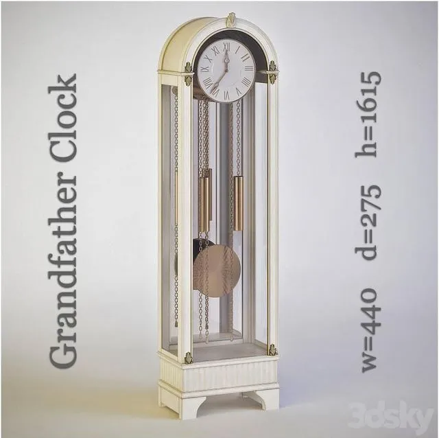 Granfather clock (Classic) 3D Model