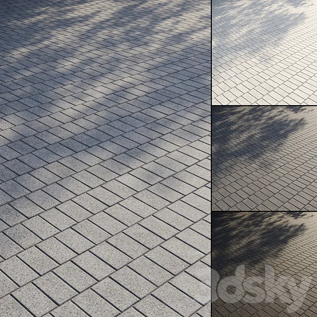 Granite paving slabs Type 4 3DModel
