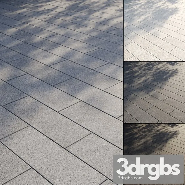 Granite Paving Slabs Type 6 3D Model Free