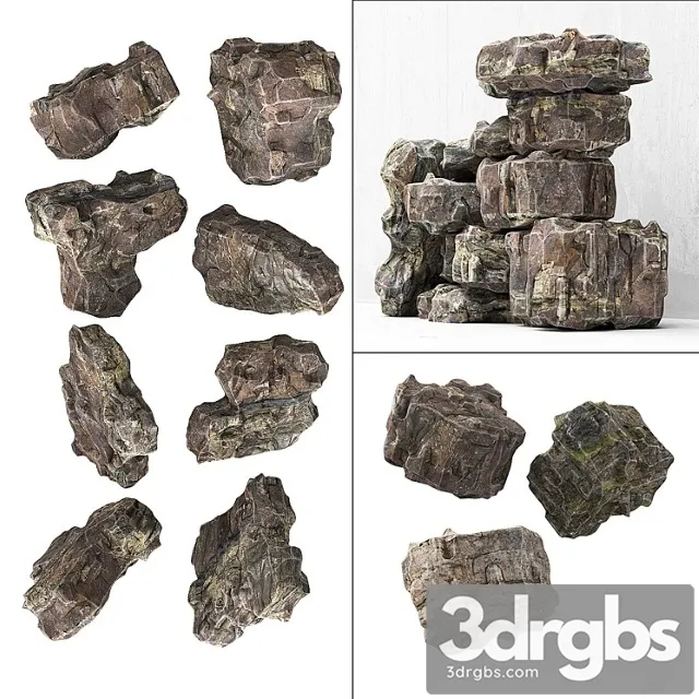 Granite Rock Stone 3D Model Free