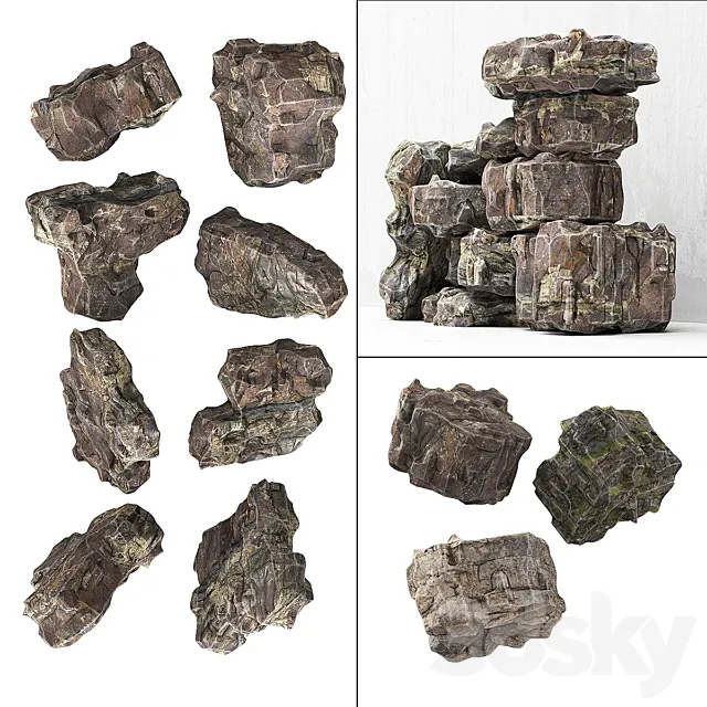 Granite rock stone 3DModel