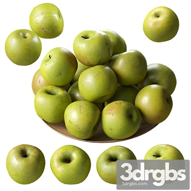 Granny Smith Apples. 4 Models 3D Model Free