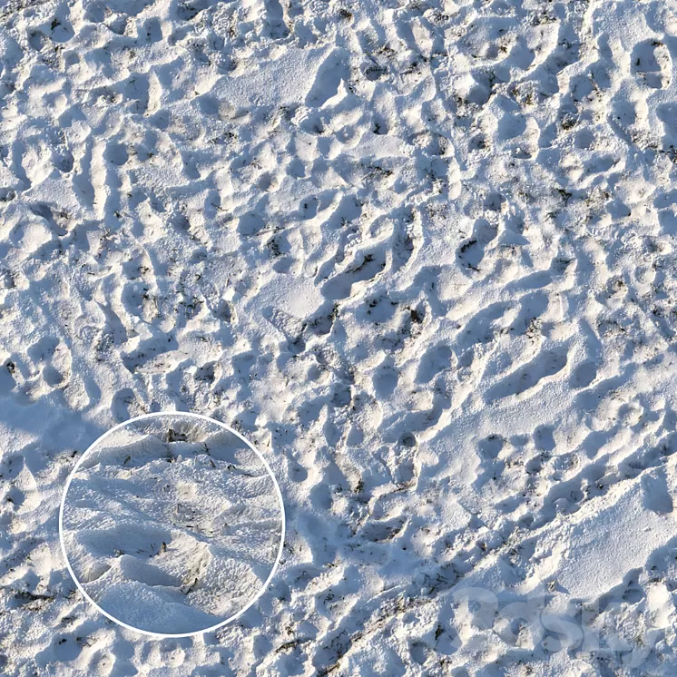Grass under the snow (material) 3D Model