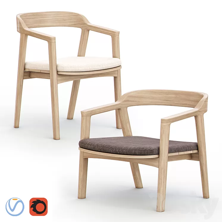GRASSHOPPER Armchairs - KARPENTER 3D Model