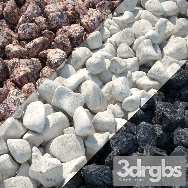 Gravel Landscape Outdoor 3D Model Free