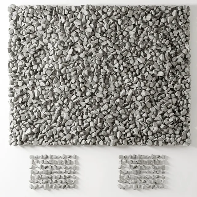 Gravel splinter decor Big kit n2 _ gravel chip for decor 3DModel