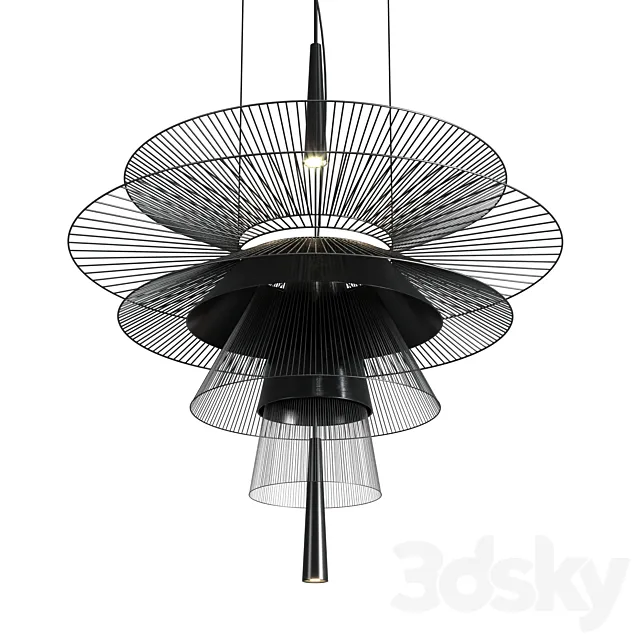 GRAVITY Chandelier by Forestier pendant lamp 3D Model