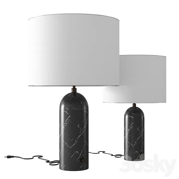 Gravity table lamp 3D Model