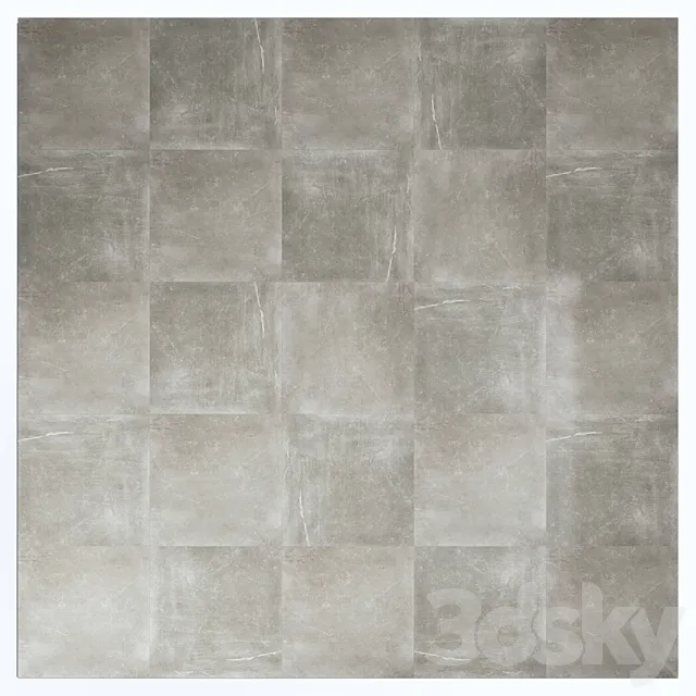 Gray Ceramic Marble 3D Model