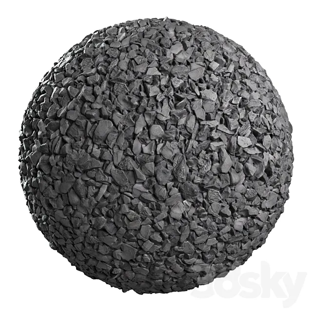 Gray gravel 3D Model