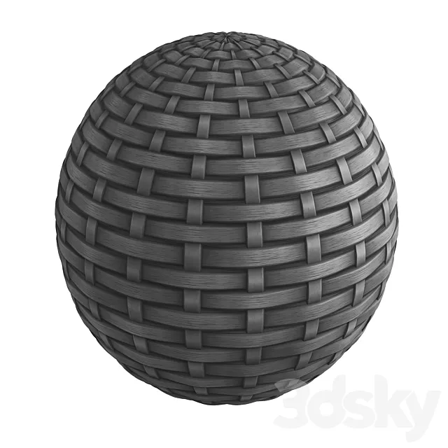Gray rattan material 3D Model