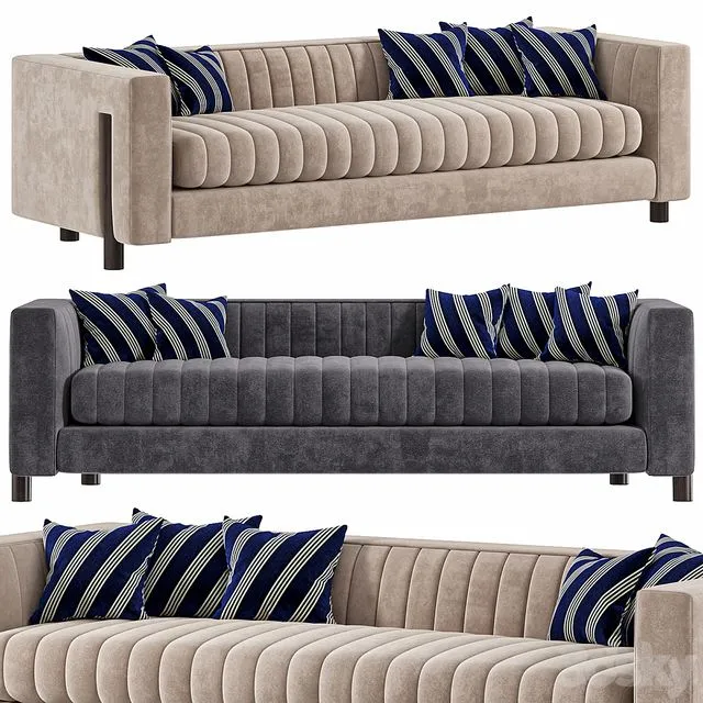 GRAY SOFA SOUTH HILL HOME COLLECTION 3D Model